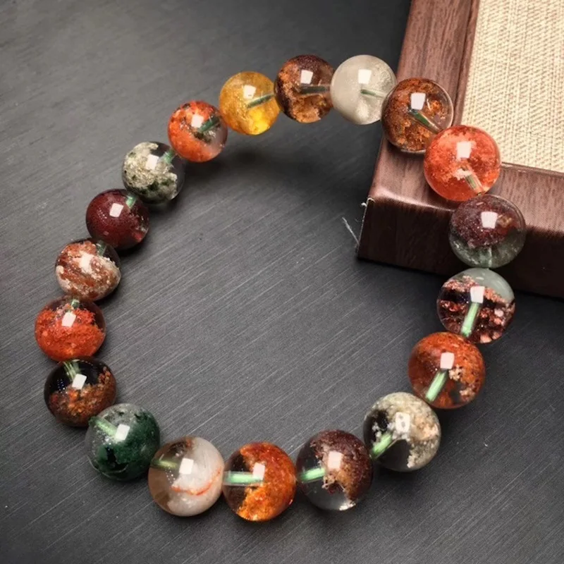 Natural Colorful Phantom Quartz Bracelet Ghost Crystal Jewelry Women Men Healing Energy Gift
Natural Colorful Phantom Quartz Bracelet Ghost Crystal Jewelry Women Men Healing Energy Gift