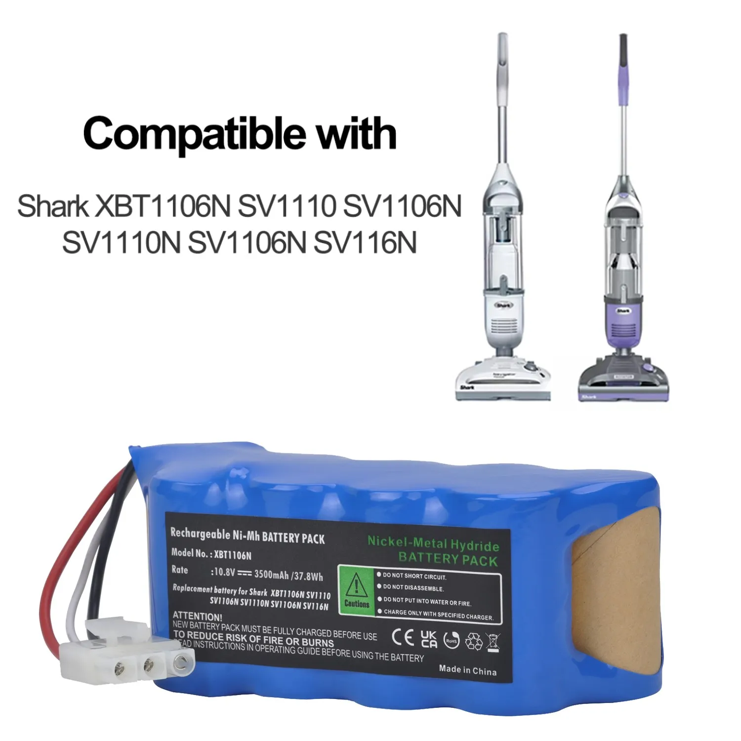 3500mAh Battery for Shark XBT1106N SV1110 SV1106N SV1110N SV11O6N SV116N Freestyle Navigator Cordless Stick Vacuum
3500mAh Battery for Shark XBT1106N SV1110 SV1106N SV1110N SV11O6N SV116N Freestyle Navigator Cordless Stick Vacuum