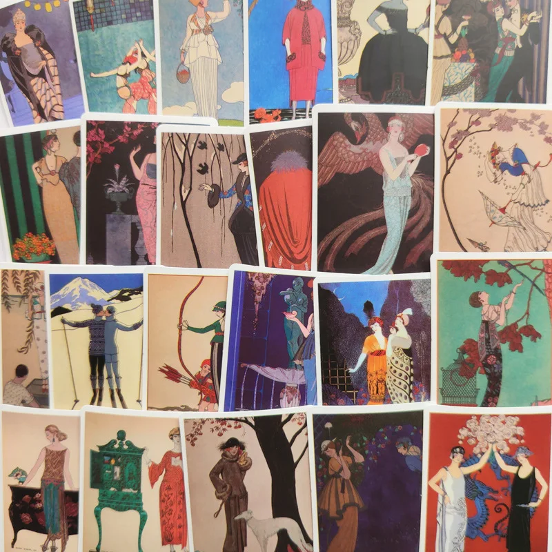 10/30/50PCS George Barbier Fashion Retro Character Stickers Aesthetic Laptop Luggage Water Bottle Graffiti Waterproof Decals
10/30/50PCS George Barbier Fashion Retro Character Stickers Aesthetic Laptop Luggage Water Bottle Graffiti Waterproof Decals