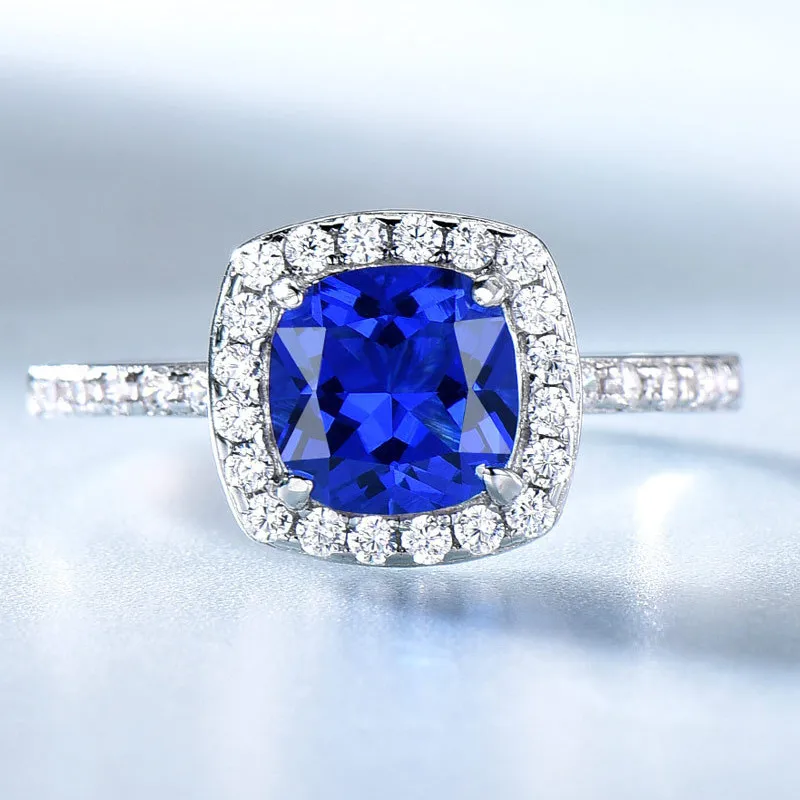 Supply S925 sterling silver blue sapphire ring material jewelry luxury charm simple holiday ring
Supply S925 sterling silver blue sapphire ring material jewelry luxury charm simple holiday ring