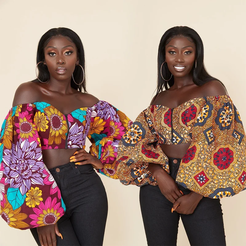 Lady African Ankara Dubai Kaftan Arab Bazin Tops Bohemian Print Retro Fashion Sexy Shirts Women Clothing Lantern Sleeve Blouse
Lady African Ankara Dubai Kaftan Arab Bazin Tops Bohemian Print Retro Fashion Sexy Shirts Women Clothing Lantern Sleeve Blouse