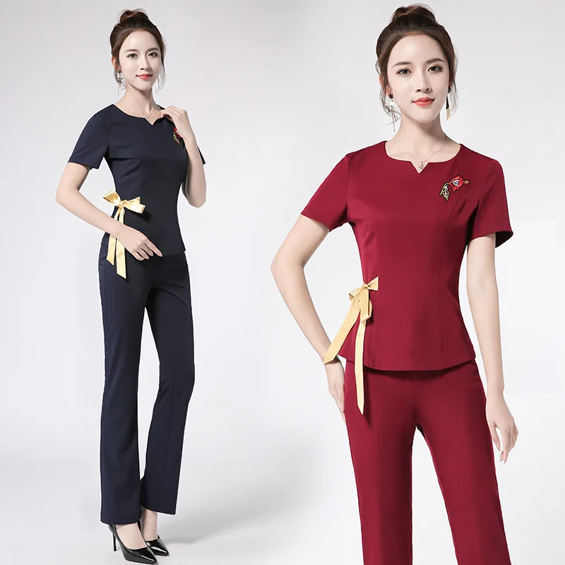 Foot Bath Sauna Technician Work Suit Women's 2019 Summer Trousers Beauty Shop Beautician Massage Foot Bathing Work Clothes
Foot Bath Sauna Technician Work Suit Women's 2019 Summer Trousers Beauty Shop Beautician Massage Foot Bathing Work Clothes
