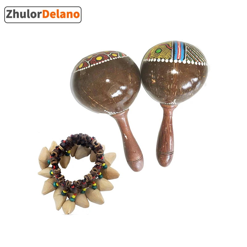 African Tambourine Accompaniment , Decorative Nutshell Bracelet & Coconut Shell Sand Hammer / Coconut Sand Ball
African Tambourine Accompaniment , Decorative Nutshell Bracelet & Coconut Shell Sand Hammer / Coconut Sand Ball