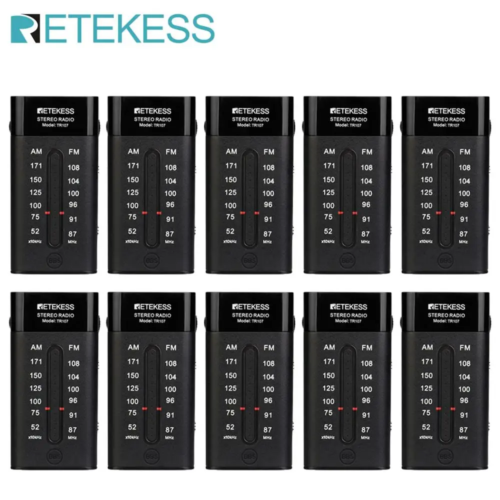 RETEKESS TR107 10 шт. портативный мини Карманный Радио FM AM указатель настройки стерео Поддержка BBS Mega Bass с наушниками для ходьбы Jog Gym
RETEKESS TR107 10 шт. портативный мини Карманный Радио FM AM указатель настройки стерео Поддержка BBS Mega Bass с наушниками для ходьбы Jog Gym