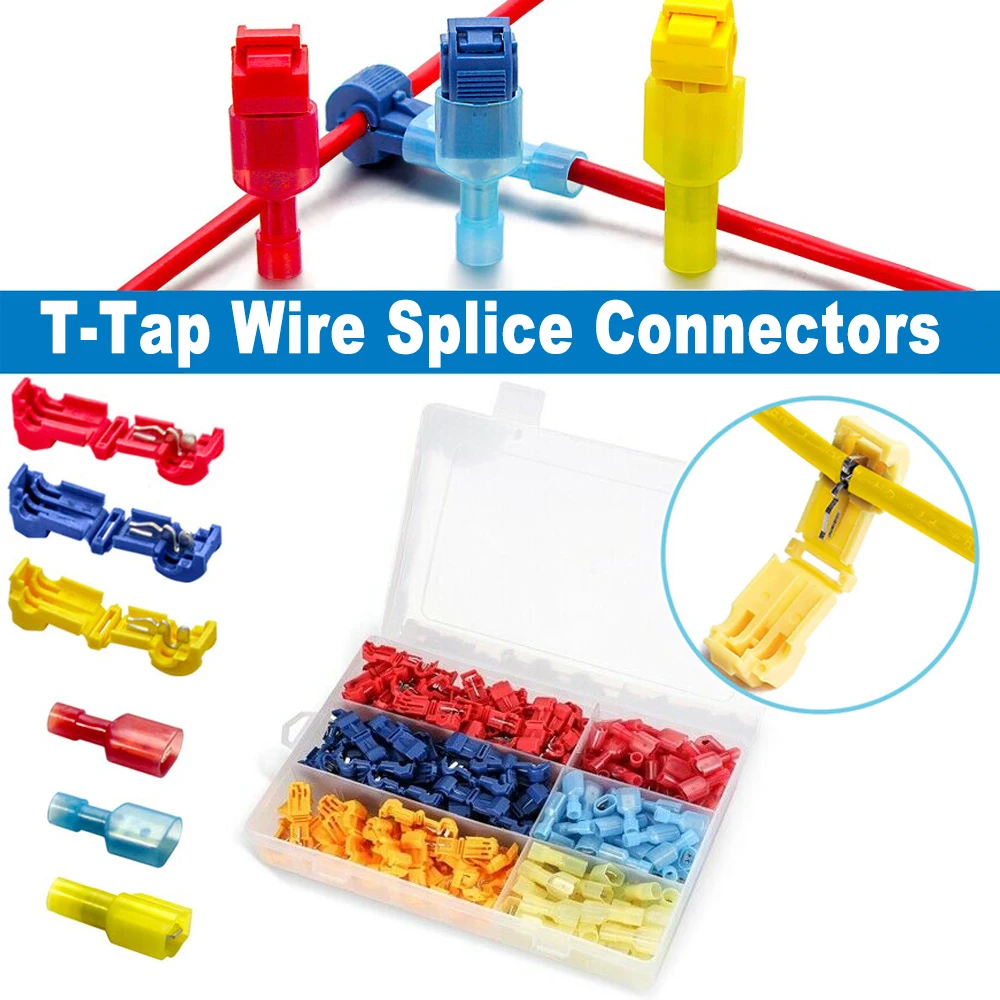 240Pcs Insulated T-Tap Connector 22-10 AWG Splice Wire Cable Connectors Terminal Combo Kit
240Pcs Insulated T-Tap Connector 22-10 AWG Splice Wire Cable Connectors Terminal Combo Kit