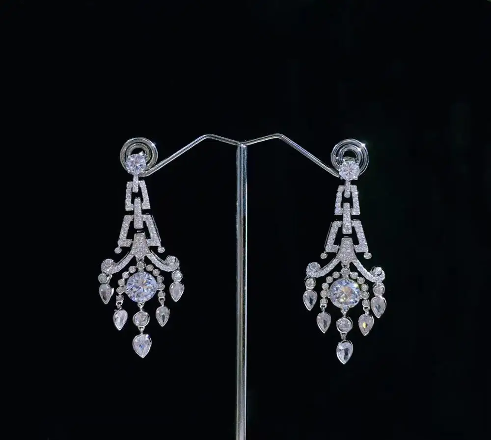 vintage 925 sterling silver with cubic zircon drop earring long fine women jewelry for party & wedding fashion free shipping
vintage 925 sterling silver with cubic zircon drop earring long fine women jewelry for party & wedding fashion free shipping