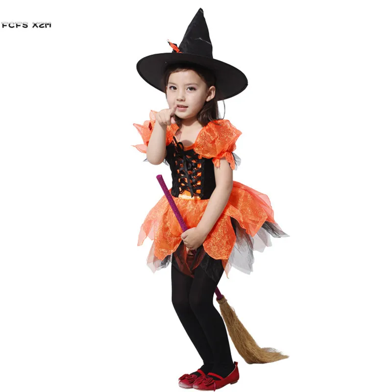 M-XL Orange Children Sorceress Cosplay Girls Halloween Witch Costumes Kids Pumpkin Skirt Carnival Purim Masquerade Party Dress
M-XL Orange Children Sorceress Cosplay Girls Halloween Witch Costumes Kids Pumpkin Skirt Carnival Purim Masquerade Party Dress