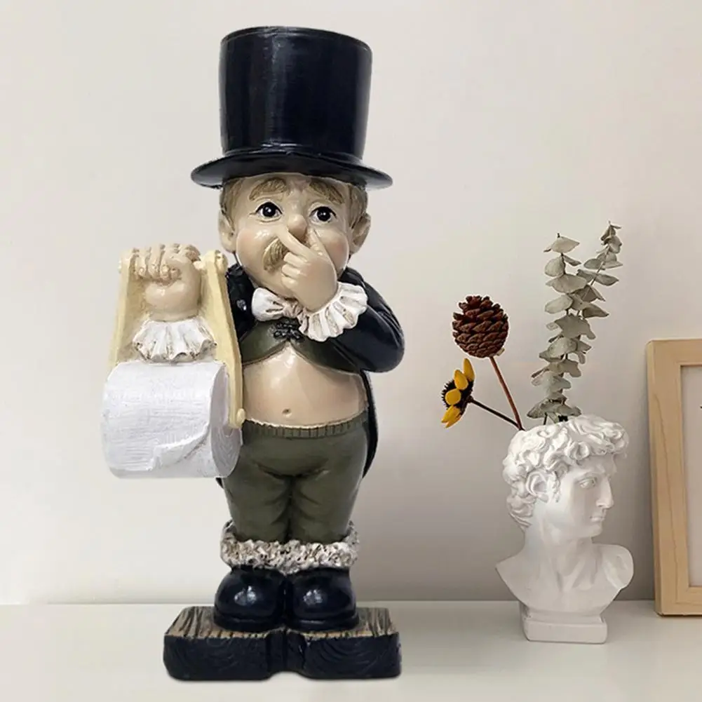Toilet Butler with Roll Paper Holder Resin Ornament for Bathroom Super Cute Resin Home Sculpture Home Decor Dropshipping
Toilet Butler with Roll Paper Holder Resin Ornament for Bathroom Super Cute Resin Home Sculpture Home Decor Dropshipping