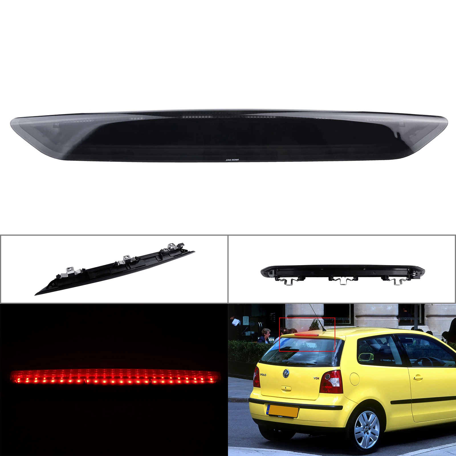 Black Smoked Lens Rear High Level Third LED Brake Light For 02-09 VW Polo MK4 9N
Black Smoked Lens Rear High Level Third LED Brake Light For 02-09 VW Polo MK4 9N