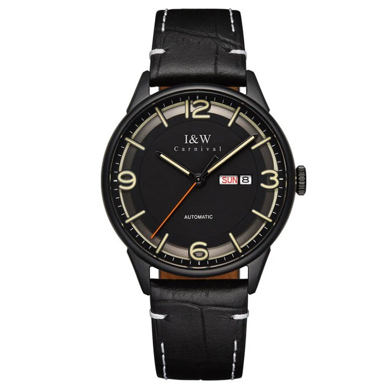 Japan Movement Automatic Watch Switzerland I&W Men Mechanical Wristwatches Sapphire Waterproof Luminous Calendar Leather Relógio
Japan Movement Automatic Watch Switzerland I&W Men Mechanical Wristwatches Sapphire Waterproof Luminous Calendar Leather Relógio