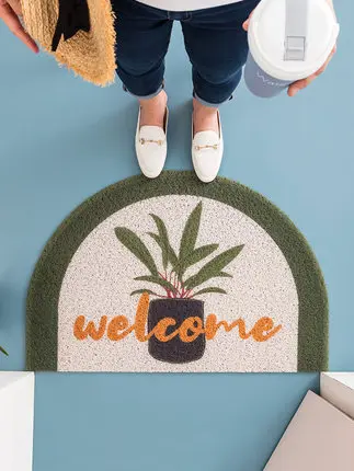 Semicircle Carpet for Solitary Door, Flower Decoration, Anti-Slip, Easy to Clean, Thickened Mat
Semicircle Carpet for Solitary Door, Flower Decoration, Anti-Slip, Easy to Clean, Thickened Mat