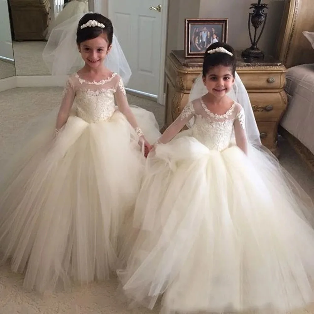 Flower Girls Princess Ball Gown Long Sleeve Lace Flower Girls Dresses Celebrity Party Gowns Custom
Flower Girls Princess Ball Gown Long Sleeve Lace Flower Girls Dresses Celebrity Party Gowns Custom