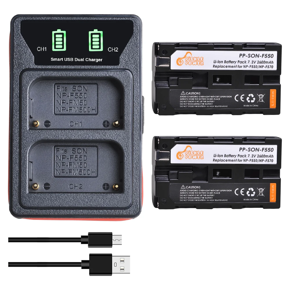 Pickle Power NP-F550 NP-F570 Battery LED USB Charger for Godox LED Video Light for Sony CCD-SC55 CCD-TRV81 MVC-FD81 CCD-RV100
Pickle Power NP-F550 NP-F570 Battery LED USB Charger for Godox LED Video Light for Sony CCD-SC55 CCD-TRV81 MVC-FD81 CCD-RV100