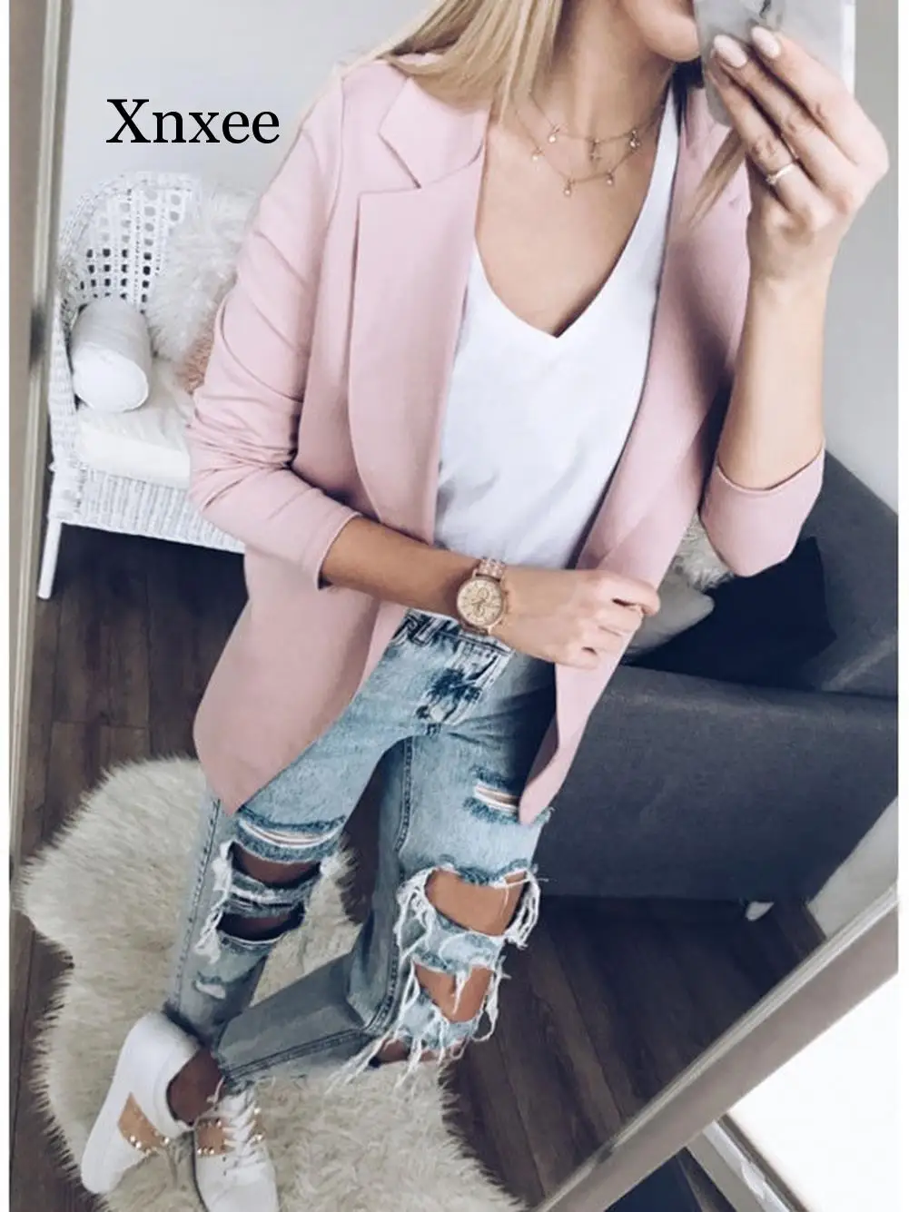 Pink Spring/Autumn Women Jacket Slim Coat Office Lady Suit Solid Pink Black Female Manteau Femme Hiver Formal Short
Pink Spring/Autumn Women Jacket Slim Coat Office Lady Suit Solid Pink Black Female Manteau Femme Hiver Formal Short