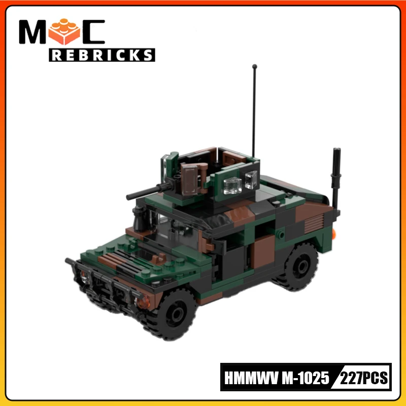 Детские игрушки в подарок, военная серия HMMWV M-1025, бронеавтомобиль, MOC, строительный блок, загружаемые фигурки, модель автомобиля SWAT, кирпичи
Детские игрушки в подарок, военная серия HMMWV M-1025, бронеавтомобиль, MOC, строительный блок, загружаемые фигурки, модель автомобиля SWAT, кирпичи