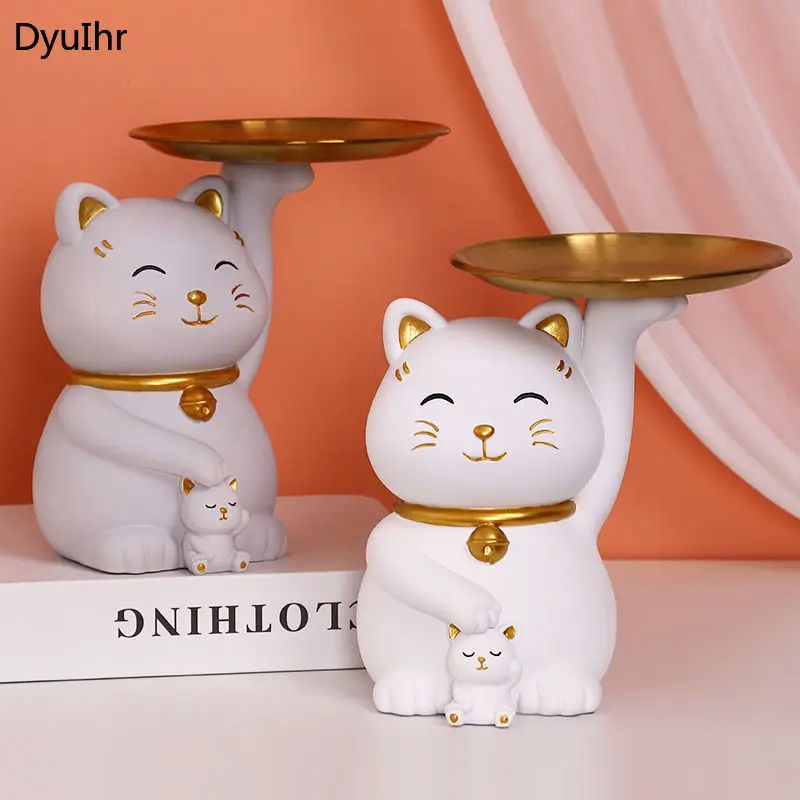 DyuIhr поделки из смолы в скандинавском стиле, креативный мультяшный Кот, поднос для хранения ключей, украшение для дома, искусственное хранение
DyuIhr поделки из смолы в скандинавском стиле, креативный мультяшный Кот, поднос для хранения ключей, украшение для дома, искусственное хранение