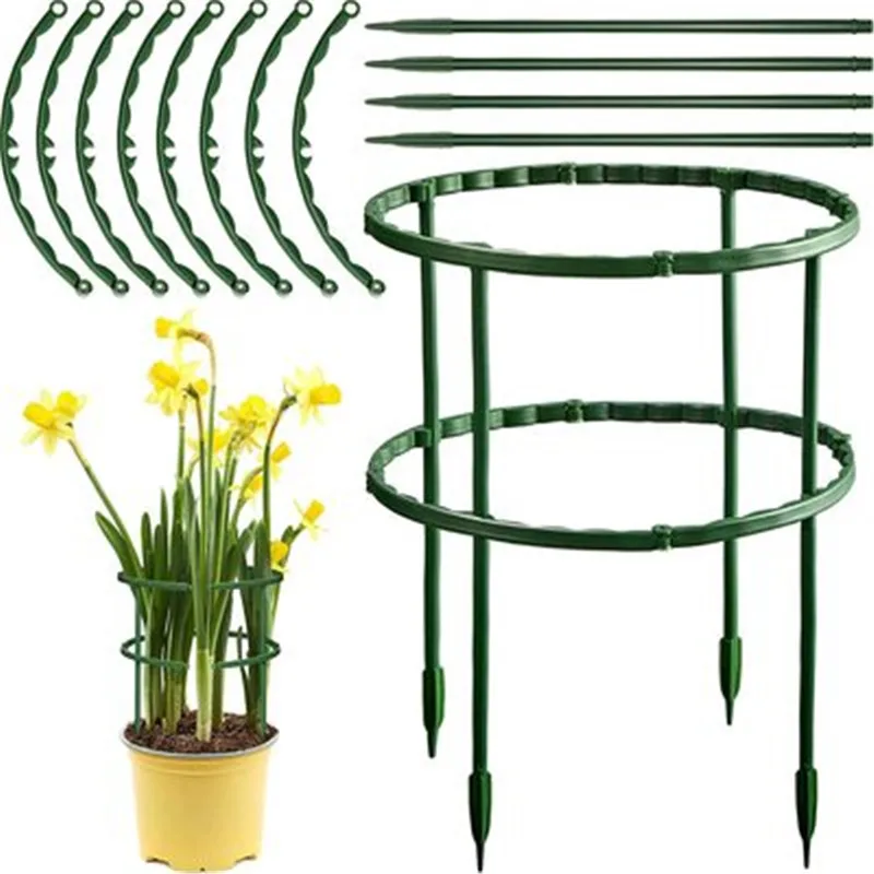 3Pieces Plant Support Flower Support Stake Half Round Plant Support Ring Plant Cage Holder Flower Pot Climbing TrellisTool
3Pieces Plant Support Flower Support Stake Half Round Plant Support Ring Plant Cage Holder Flower Pot Climbing TrellisTool