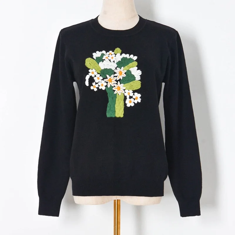 2022 Spring Free Shipping Sweater Crew Neck Long Sleeve Black White Womens Clothes Pullover
2022 Spring Free Shipping Sweater Crew Neck Long Sleeve Black White Womens Clothes Pullover