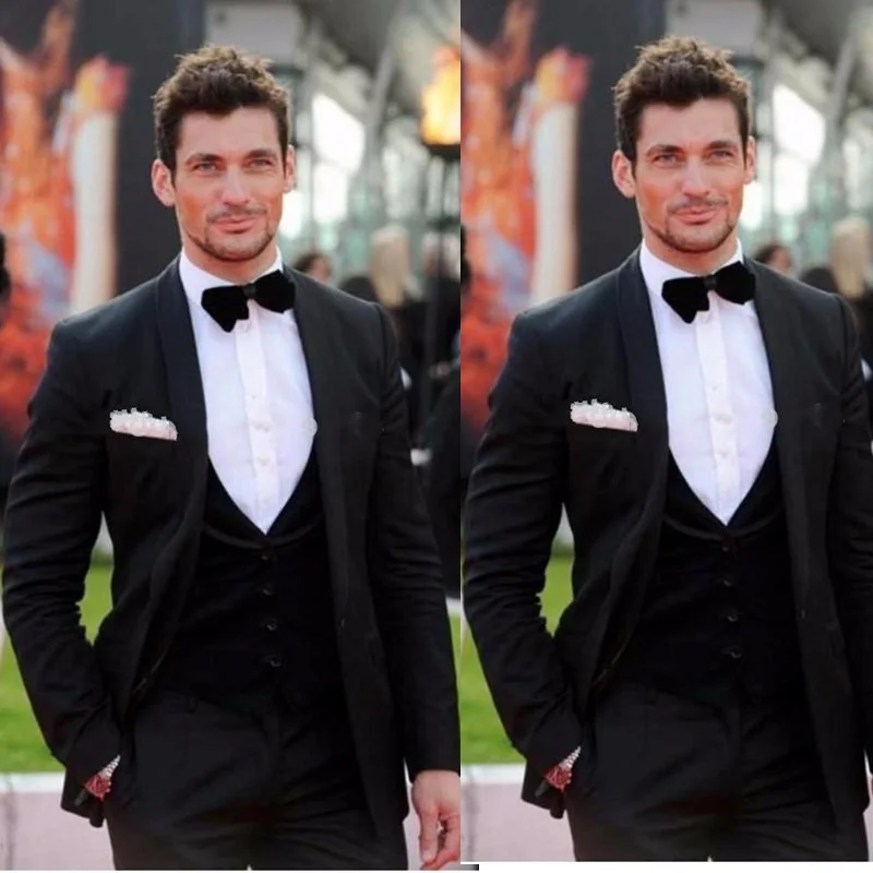 Slim Fit Black Men Suits Shawl Lapel Groomsman Wedding Tuxedos Fashion Men Prom Jacket Blazer 3Pieces (Jacket+Pants+Vest)
Slim Fit Black Men Suits Shawl Lapel Groomsman Wedding Tuxedos Fashion Men Prom Jacket Blazer 3Pieces (Jacket+Pants+Vest)