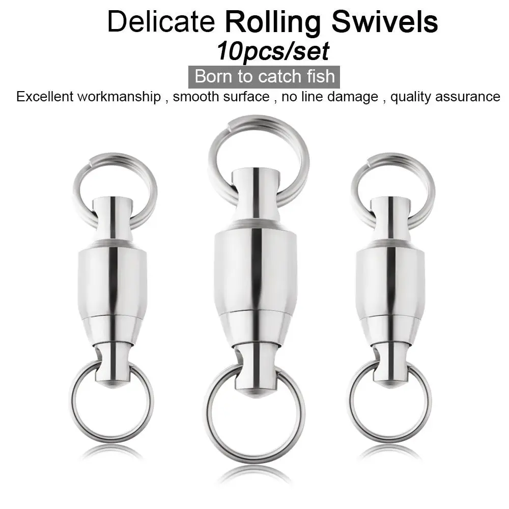 10PCS New Size 0# to 4# Durable High Quality Bearing Barrel Fishing Rolling Swivel Connector Heavy Duty Ball Solid Ring
10PCS New Size 0# to 4# Durable High Quality Bearing Barrel Fishing Rolling Swivel Connector Heavy Duty Ball Solid Ring