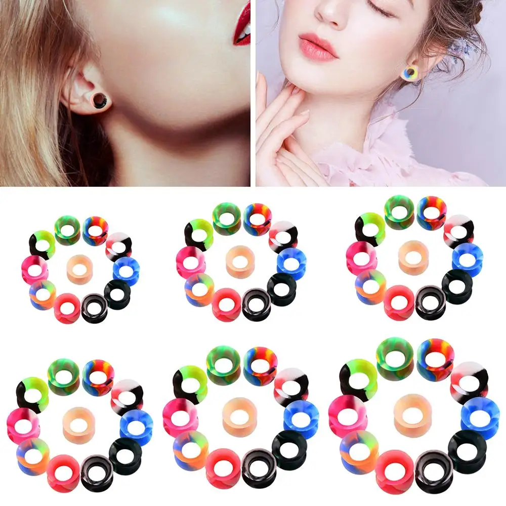 11 Pairs Soft Silicone Tunnels Ear Gauges Plugs Stretchers Flexible Expander Ear Stretching Kits 6mm/8mm/10mm/12mm/14mm/16mm
11 Pairs Soft Silicone Tunnels Ear Gauges Plugs Stretchers Flexible Expander Ear Stretching Kits 6mm/8mm/10mm/12mm/14mm/16mm