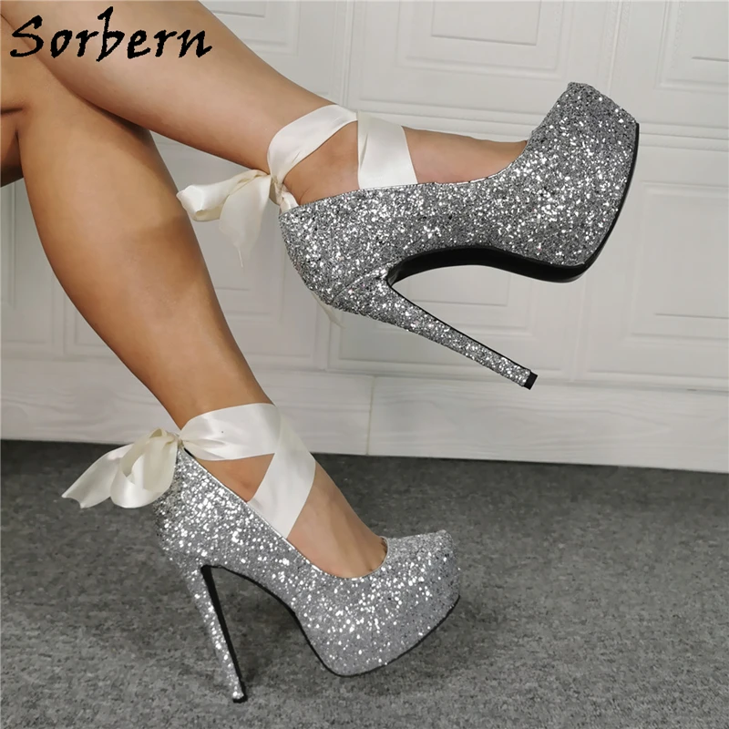 Sorbern Silver Sequins Women Pump Ribbon Straps Evening Party Shoe High Heel Platform Heels Size 11 Women Shoes Custom Colors
Sorbern Silver Sequins Women Pump Ribbon Straps Evening Party Shoe High Heel Platform Heels Size 11 Women Shoes Custom Colors