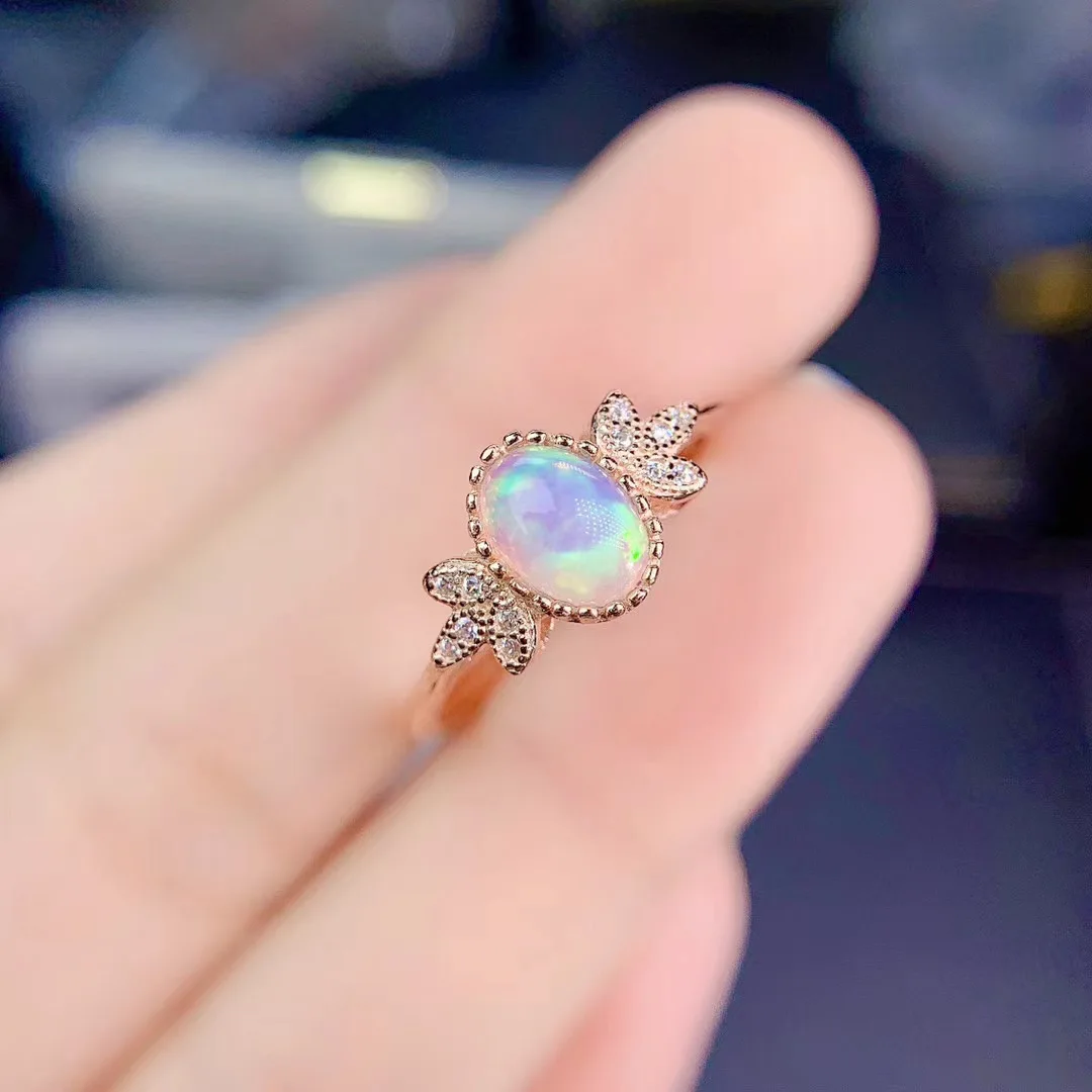 Simple stylish Personality 100% Real and natural opal Ring 925 sterling silver Opal Ring
Simple stylish Personality 100% Real and natural opal Ring 925 sterling silver Opal Ring