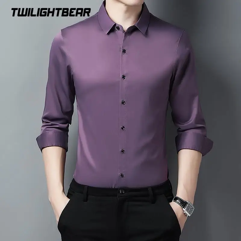 New Men's Dress Shirt Solid Long Sleeve Business Shirts Non-iron White Office Shirt Men Clothing Oversized Work Blouse 3XL Af167
New Men's Dress Shirt Solid Long Sleeve Business Shirts Non-iron White Office Shirt Men Clothing Oversized Work Blouse 3XL Af167