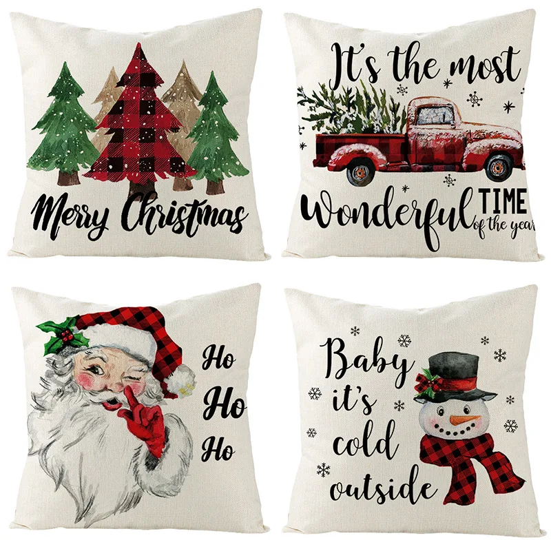 WUYI Christmas Decoration Cushion Cover Cartoon Snowman Santa Cushion Cover Christmas Tree Pillow Case Linen Pillow Home Decor
WUYI Christmas Decoration Cushion Cover Cartoon Snowman Santa Cushion Cover Christmas Tree Pillow Case Linen Pillow Home Decor