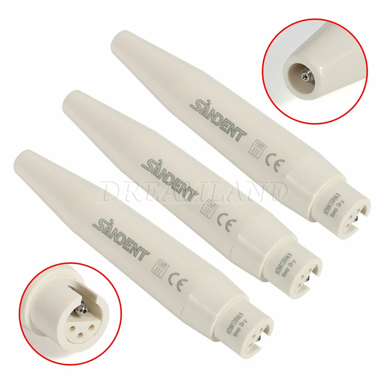 3PCS Dental Ultrasonic Scaler Handpiece 135℃ Compatible With Piezo DTE SATELEC Tips
3PCS Dental Ultrasonic Scaler Handpiece 135℃ Compatible With Piezo DTE SATELEC Tips