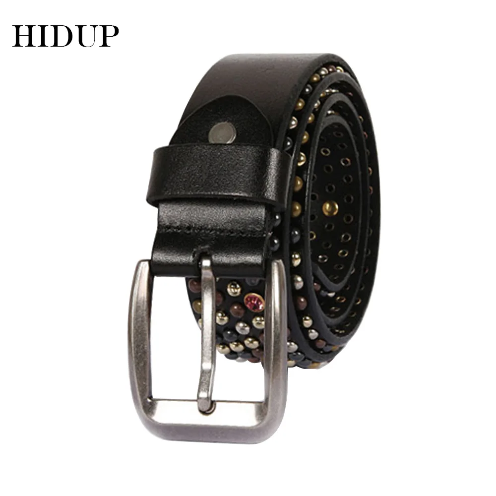 HIDUP Top Quality Cow Skin Leather Fashion Rivet Nails Belts Unique Design Pin Buckle Metal Belt for Unisex Accessories NWJ540
HIDUP Top Quality Cow Skin Leather Fashion Rivet Nails Belts Unique Design Pin Buckle Metal Belt for Unisex Accessories NWJ540