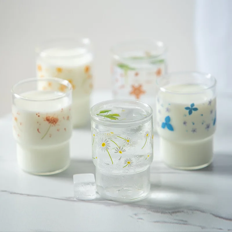 Korean Version Heat-Resistant Glass Cup for Girls, Cute Flower Printing, Heart Cartoon, Juice, Milk, Espresso, Coffee, Water Cup
Korean Version Heat-Resistant Glass Cup for Girls, Cute Flower Printing, Heart Cartoon, Juice, Milk, Espresso, Coffee, Water Cup