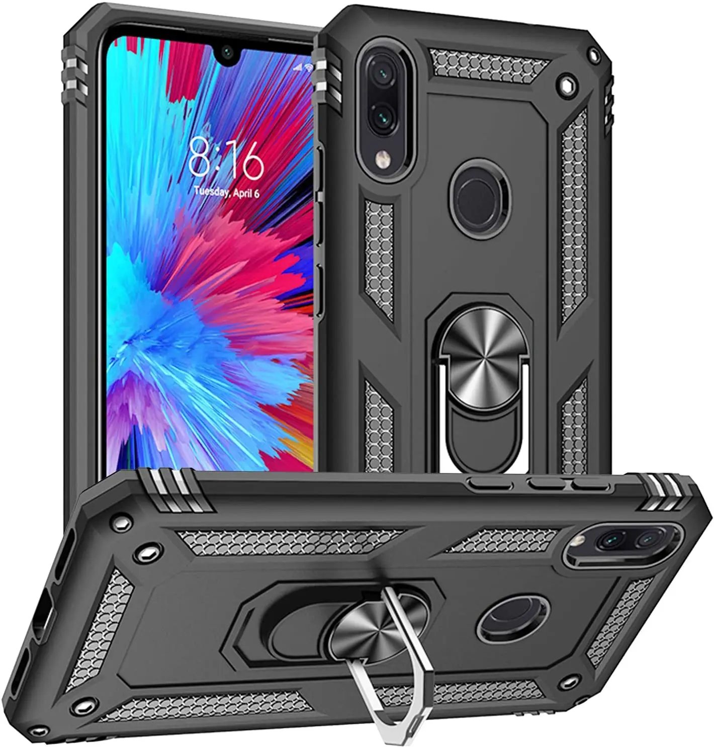 Чехол для Xiaomi Redmi Note 7, армированный Прочный противоударный автомобильный держатель в стиле милитари, чехол с магнитным кольцом для Redmi Note 7 pro
Чехол для Xiaomi Redmi Note 7, армированный Прочный противоударный автомобильный держатель в стиле милитари, чехол с магнитным кольцом для Redmi Note 7 pro
