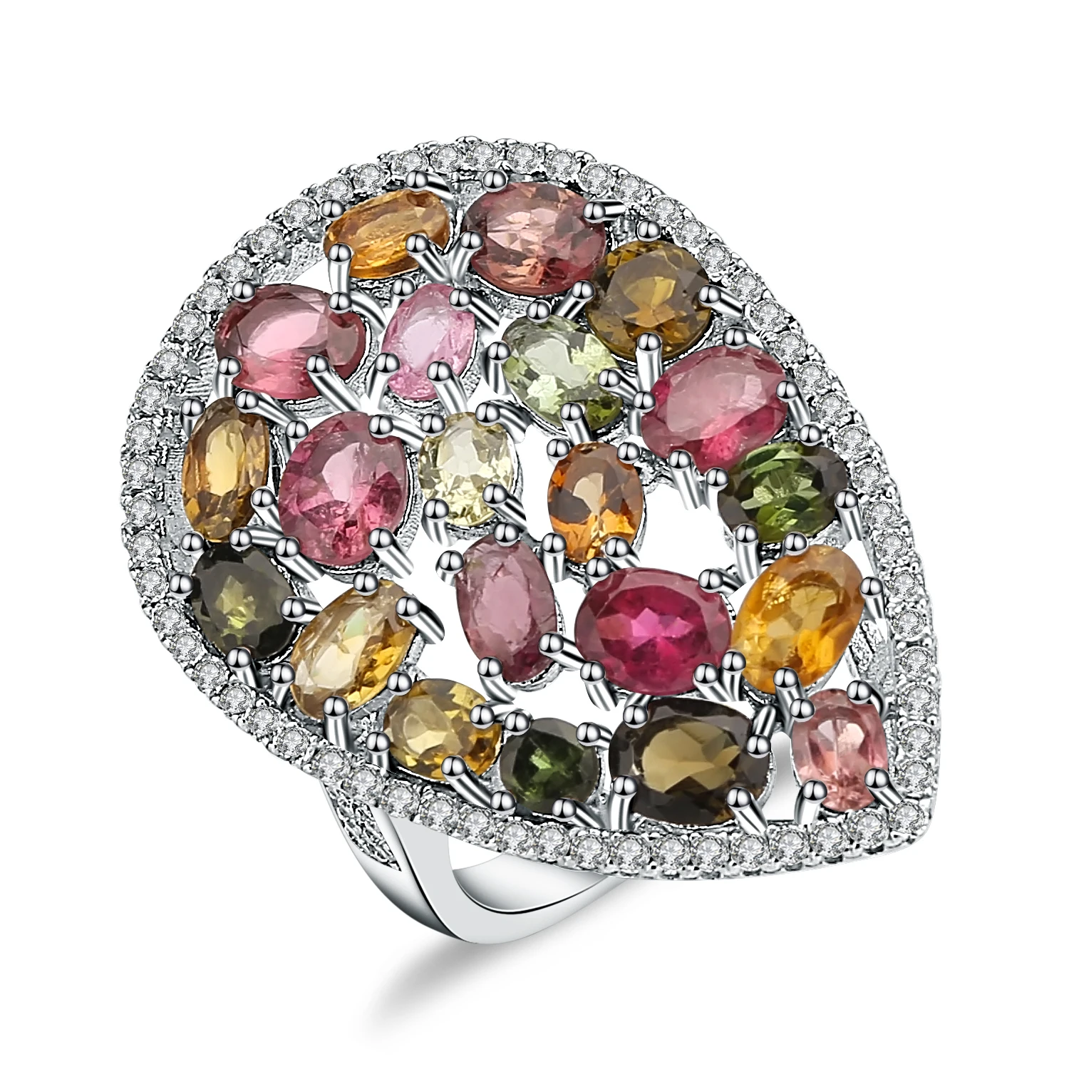 Gem's Ballet 925 Sterling Silver Ring 5.21Ct Colorful Natural Tourmaline Gemstone Cocktail Rings For Women Fine Jewelry
Gem's Ballet 925 Sterling Silver Ring 5.21Ct Colorful Natural Tourmaline Gemstone Cocktail Rings For Women Fine Jewelry