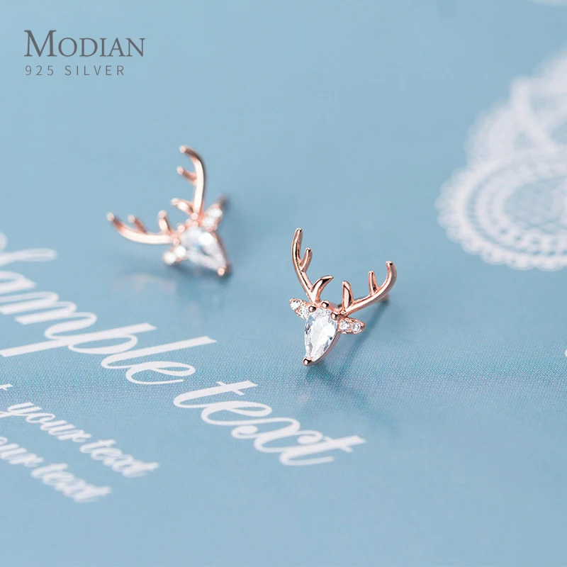 Modian Bright Zircon Exquisite Lovely Animal Antlers Sterling Silver 925 Sud Earring for Women Elk Pattern Ear Pin Fine Jewelry
Modian Bright Zircon Exquisite Lovely Animal Antlers Sterling Silver 925 Sud Earring for Women Elk Pattern Ear Pin Fine Jewelry