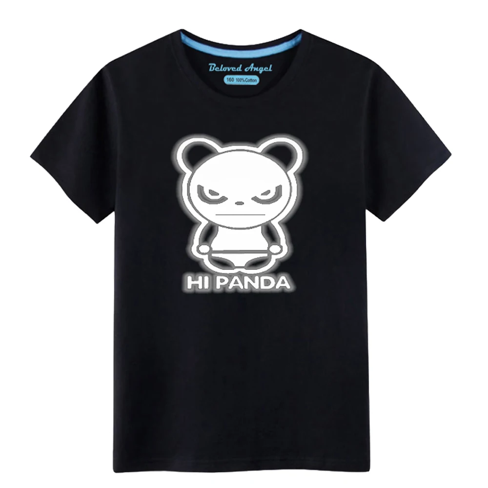 Panda Print Luminous T-shirt For Boys Girls Short Sleeve Cartoon Tops Children New Summer Baby Clothes Kids Clothing
Panda Print Luminous T-shirt For Boys Girls Short Sleeve Cartoon Tops Children New Summer Baby Clothes Kids Clothing