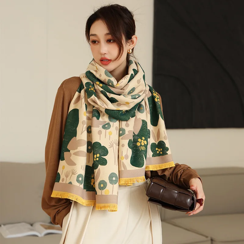 Thick Warm Blanket Winter Scarf Women Cashmere Pashmina Shawls Design Luxury Striped Print Bufanda Hijab Wraps Lady Shawl 2021
Thick Warm Blanket Winter Scarf Women Cashmere Pashmina Shawls Design Luxury Striped Print Bufanda Hijab Wraps Lady Shawl 2021