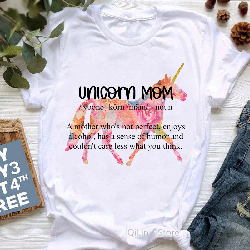 Funny Unicorn Mom Tshirt Femme Graphic Tees Women Summer Top Female White T-Shirt Camisetas Mujer Mothers Day Birthday Gift
Funny Unicorn Mom Tshirt Femme Graphic Tees Women Summer Top Female White T-Shirt Camisetas Mujer Mothers Day Birthday Gift