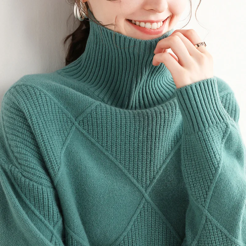 HONGHANYUA to XXL Wool Sweater Argyle Thick Long Sleeve Basic Tops Casual Super Soft Comfortable Loose Warm Turtleneck Pullover
HONGHANYUA to XXL Wool Sweater Argyle Thick Long Sleeve Basic Tops Casual Super Soft Comfortable Loose Warm Turtleneck Pullover