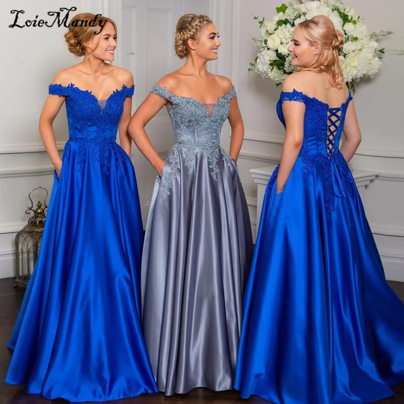 Luxury Applique Lace Prom Dresses With Pocket Royal Blue Evening Dresses For Girls Vestidos de fiesta de noche largos elegant
Luxury Applique Lace Prom Dresses With Pocket Royal Blue Evening Dresses For Girls Vestidos de fiesta de noche largos elegant