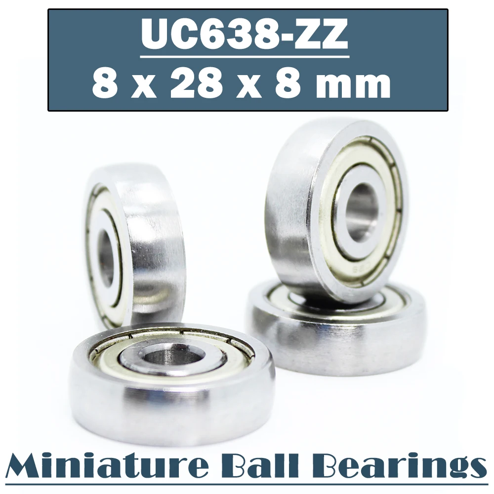 UC638ZZ Bearing 8*28*8 mm ( 4 PCS ) C28 CS638Z Miniature UC 638 ZZ Ball Bearings
UC638ZZ Bearing 8*28*8 mm ( 4 PCS ) C28 CS638Z Miniature UC 638 ZZ Ball Bearings