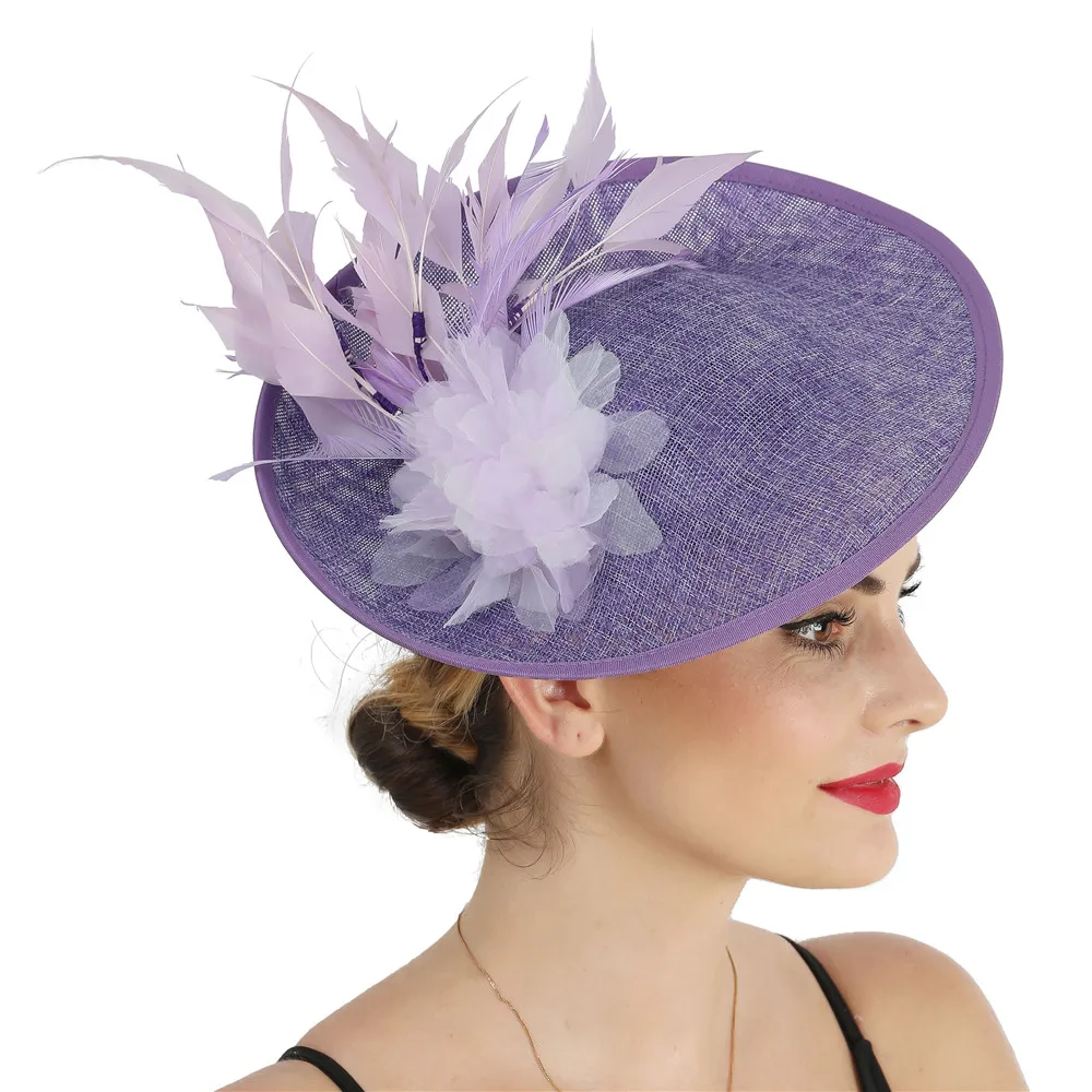 Light Purple Sinamay Big Fascinator Hat Elegant Women Fashion Headwear With Fancy Flower Mesh Millinery Cap With Hairpin Ladies
Light Purple Sinamay Big Fascinator Hat Elegant Women Fashion Headwear With Fancy Flower Mesh Millinery Cap With Hairpin Ladies
