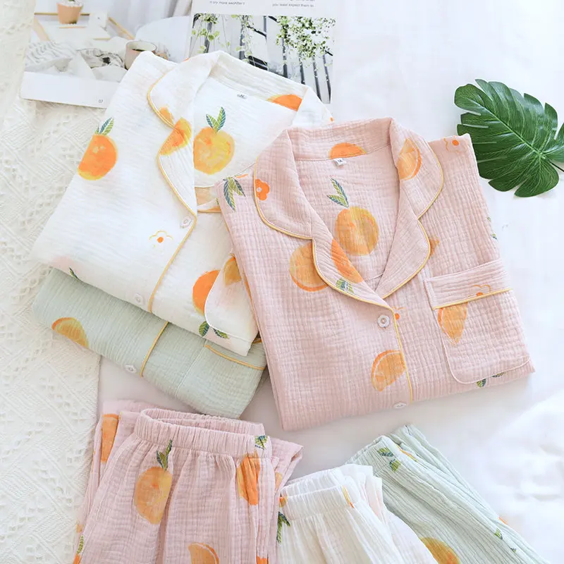 Women Leisure Loose Comfortable Soft Print Pajamas Trousers Autumn 100% Gauze Crepe Cotton Breathable Pajama Lounge Sleepwear
Women Leisure Loose Comfortable Soft Print Pajamas Trousers Autumn 100% Gauze Crepe Cotton Breathable Pajama Lounge Sleepwear