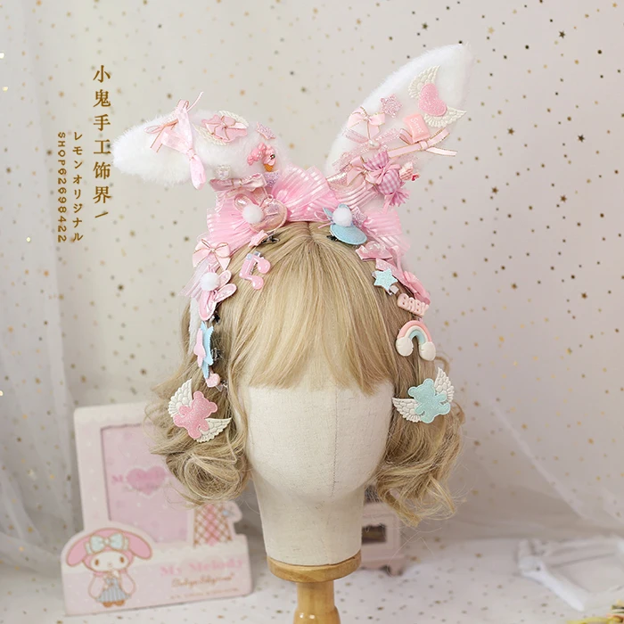 Japanese-style SOFT Girl Bared Sweet Rabbit Eared Lolita Hair Bands KC Sweet Mother Series Hand Made Lolita KC Bared Sweet
Japanese-style SOFT Girl Bared Sweet Rabbit Eared Lolita Hair Bands KC Sweet Mother Series Hand Made Lolita KC Bared Sweet