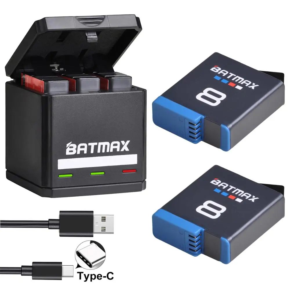 Аккумулятор Batmax 1680 мАч для GoPro 8 hero 7 Go pro 6 + тройное Зарядное устройство USB с портом Type C для экшн-Камеры Gopro hero 8
Аккумулятор Batmax 1680 мАч для GoPro 8 hero 7 Go pro 6 + тройное Зарядное устройство USB с портом Type C для экшн-Камеры Gopro hero 8