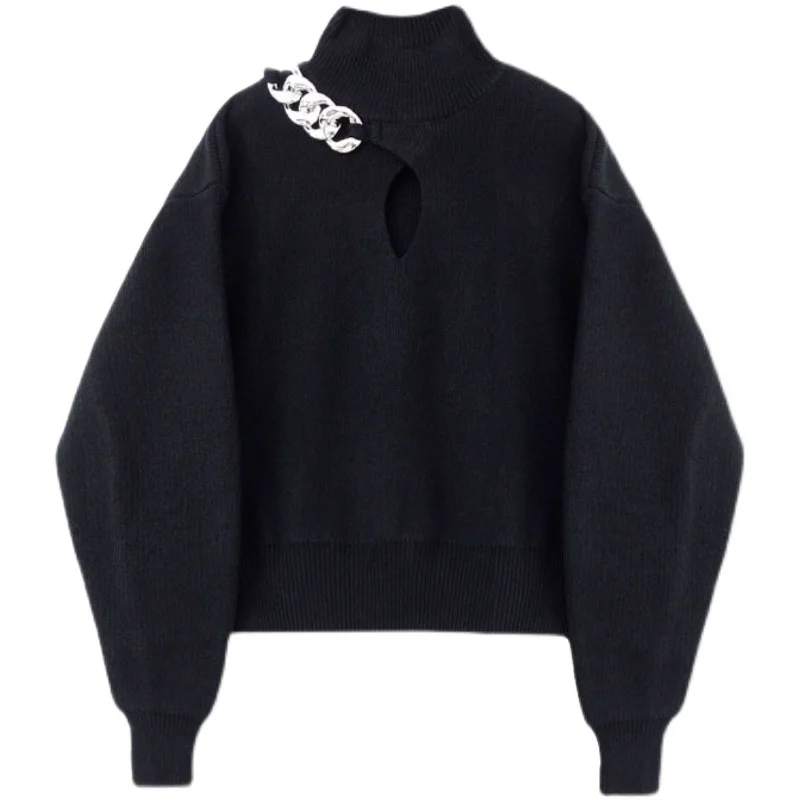 2021 Spring Autumn New Fashion Tide Solid Color Long Sleeve Turtleneck Hollow Out Chain Knitting Sweater Women Z178
2021 Spring Autumn New Fashion Tide Solid Color Long Sleeve Turtleneck Hollow Out Chain Knitting Sweater Women Z178