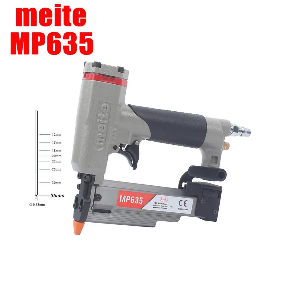 Meite MP635 23ga 1 3/8" Air Micro Pinner Nailer Gun For 12-35mm Diameter 0.63mm Headless Pin Silience Stapler
Meite MP635 23ga 1 3/8" Air Micro Pinner Nailer Gun For 12-35mm Diameter 0.63mm Headless Pin Silience Stapler