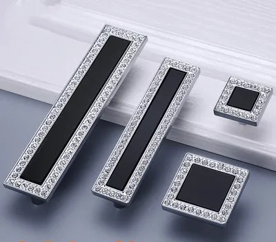 Black Crystal Dresser Knobs Luxury Drawer Handles / Square Glass Cabinet Handle Knob Kitchen Cupboard Handle Bling Hardware
Black Crystal Dresser Knobs Luxury Drawer Handles / Square Glass Cabinet Handle Knob Kitchen Cupboard Handle Bling Hardware