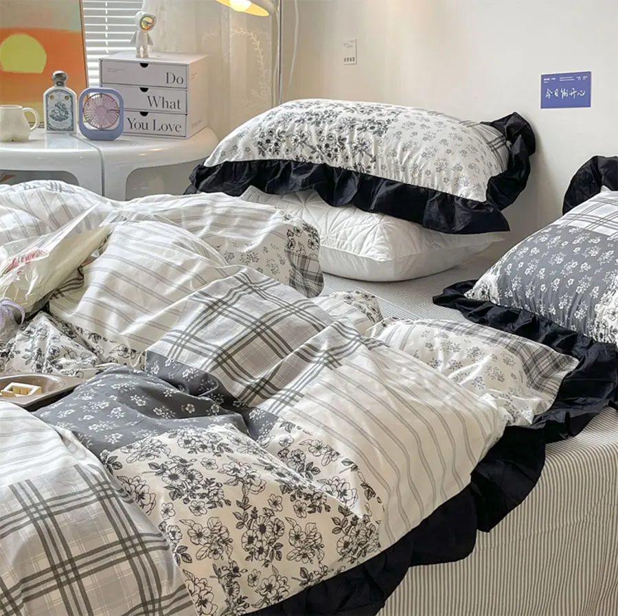 Vintage elegant flower stripes bedding set,single double cotton twin full queen home textile bed sheet pillow case quilt cover
Vintage elegant flower stripes bedding set,single double cotton twin full queen home textile bed sheet pillow case quilt cover