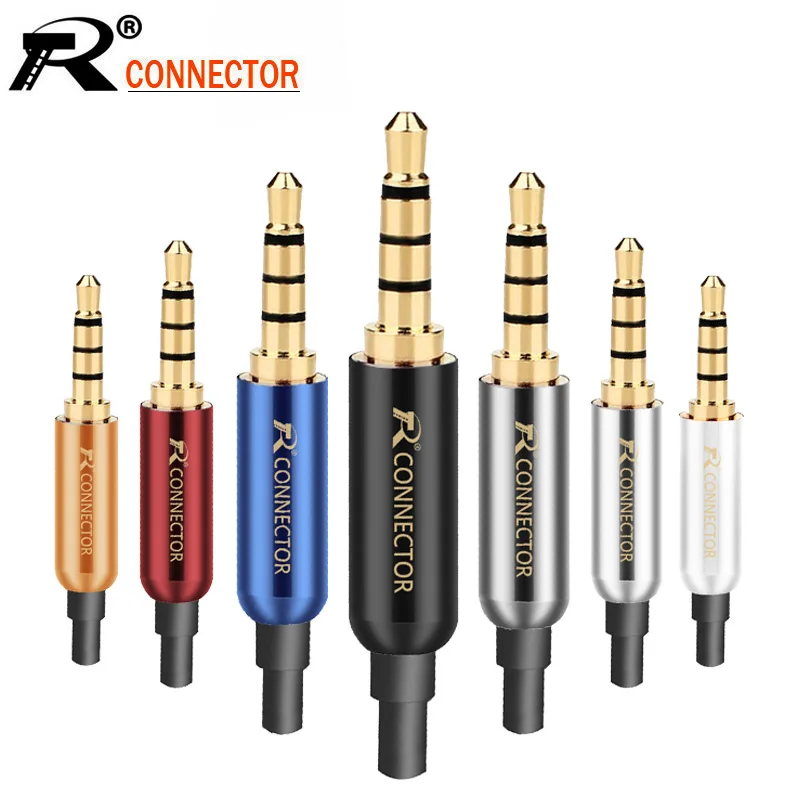 100pcs/lot 4 Poles Stereo 3.5mm Male Connector + Tails Cooper Tube Gold Plated Plug Jack 3.5mm Wire Connector Earphone DIY
100pcs/lot 4 Poles Stereo 3.5mm Male Connector + Tails Cooper Tube Gold Plated Plug Jack 3.5mm Wire Connector Earphone DIY